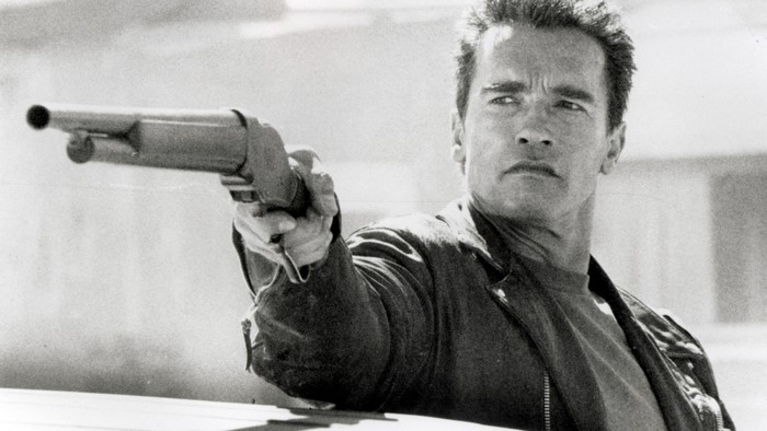 The Terminator Arnold Schwarzenegger with shotgun