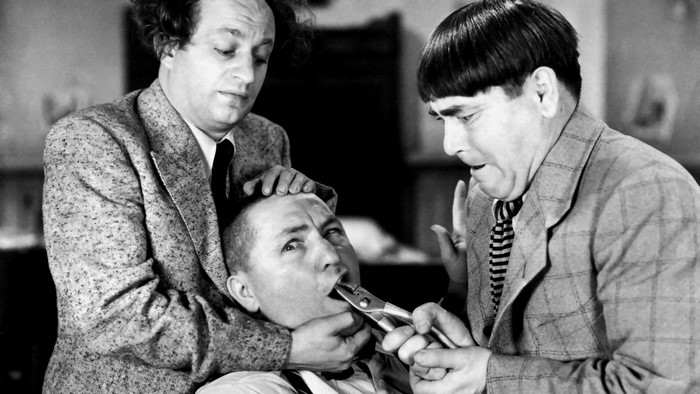 The Three Stooges dental scene
