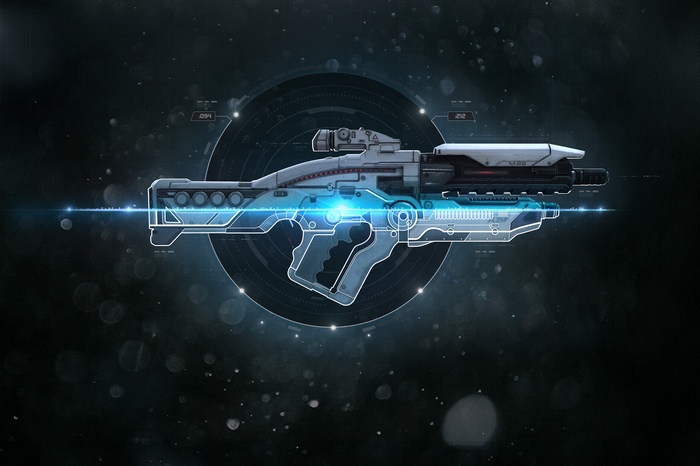 Assault rifle from Mass Effect: Andromeda 4K