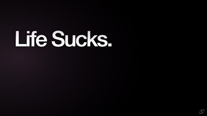 Life Sucks text