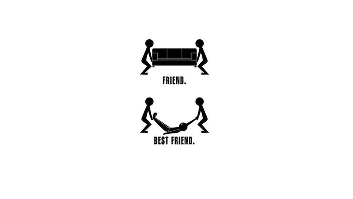 Friends vs. Best Friends moving a couch