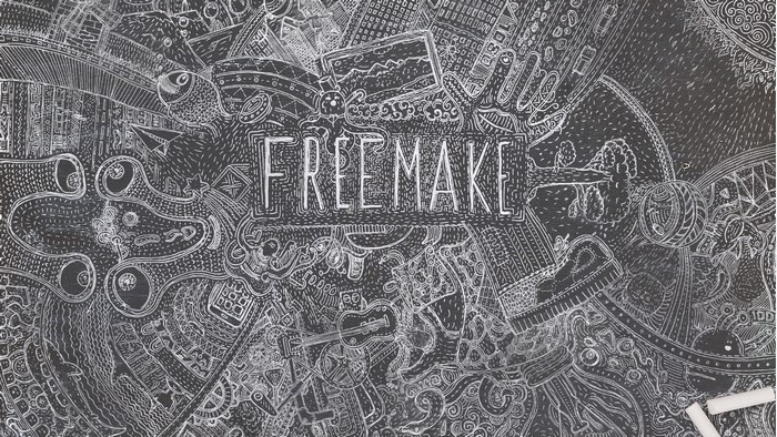 Freemake chalkboard art with intricate designs