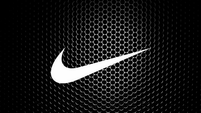 Nike Logo on Black Mesh