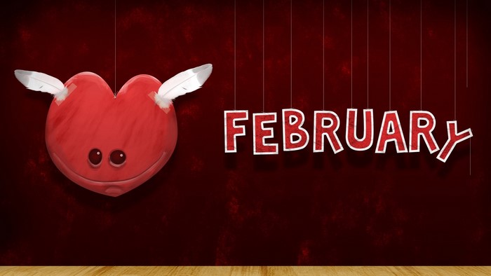 February Heart with Wings