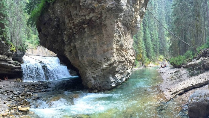 Johnston Canyon Waterfall in Banff National Park