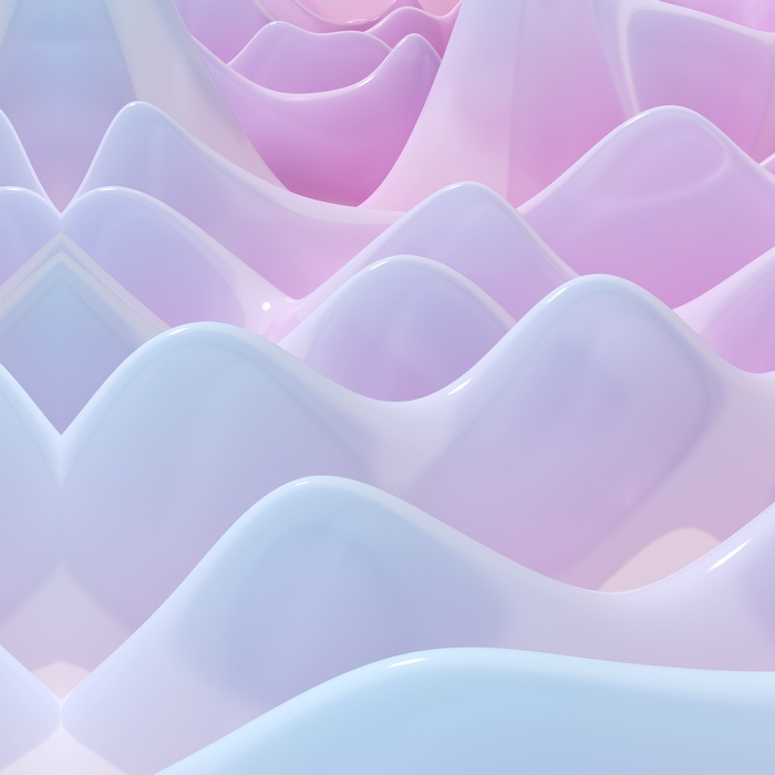 Abstract fluid waves in pastel colors