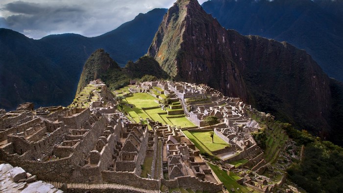 Machu Picchu ancient Inca citadel in the Andes Mountains