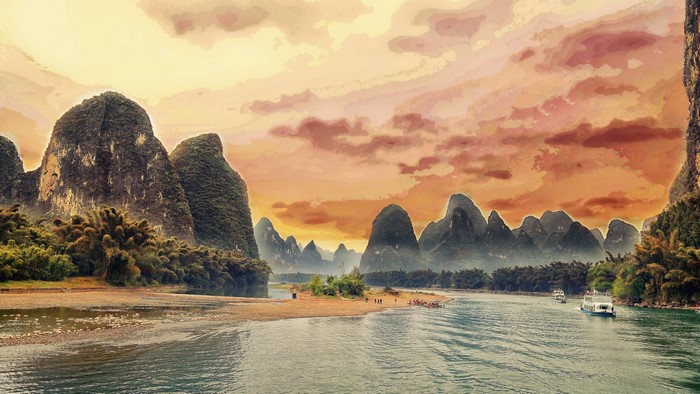 Li River China Landscape