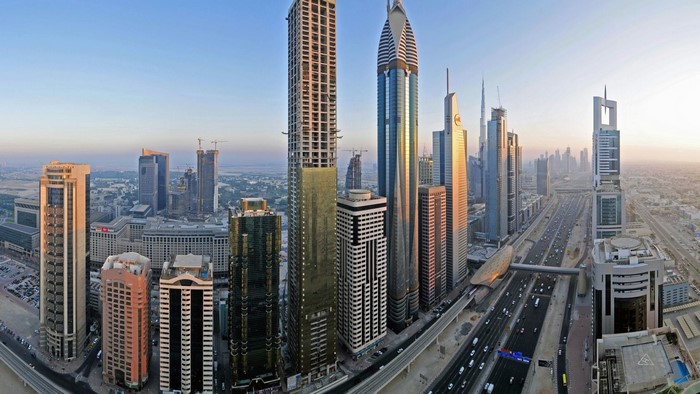 Dubai Skyscrapers along Sheikh Zayed Road