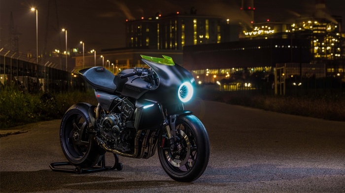 Honda CB4 Interceptor concept bike at night