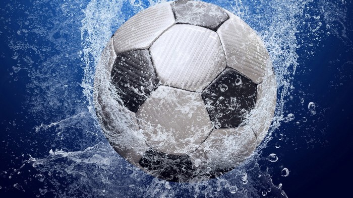 Soccer ball in water