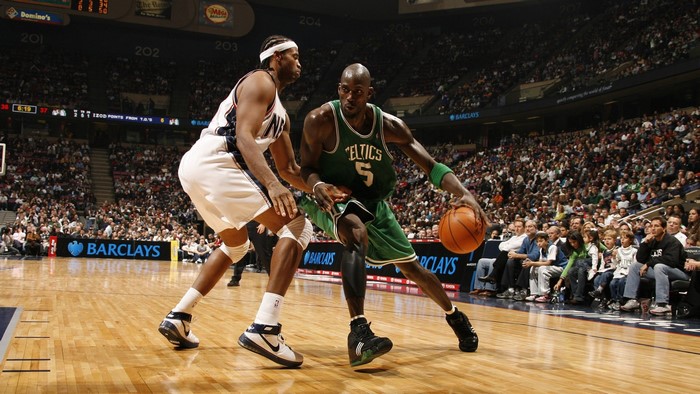 Kevin Garnett of the Boston Celtics playing basketball