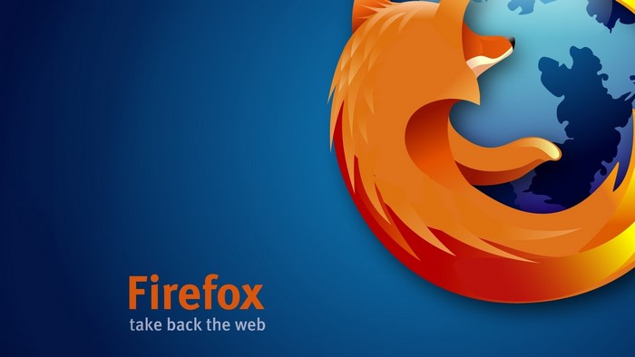 Firefox logo with globe and slogan