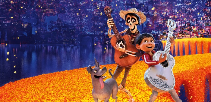 Hector and Miguel from Coco with Dante