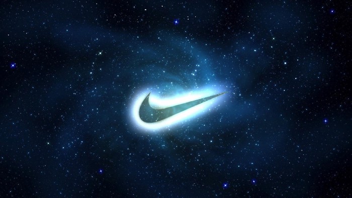 Nike Swoosh Logo in Space
