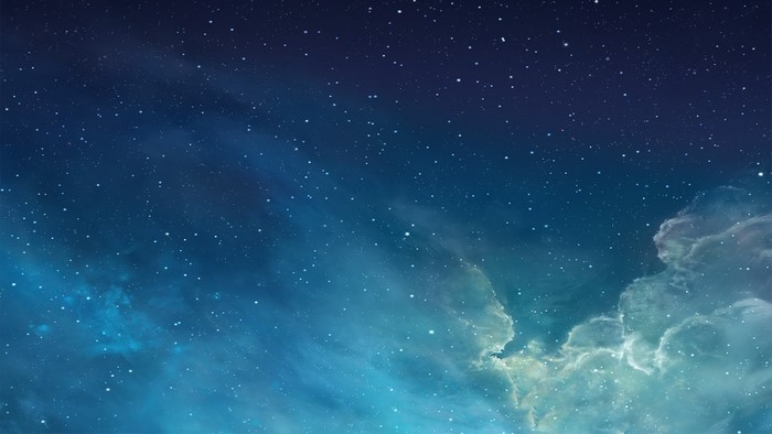 Space Sky with Stars and Clouds