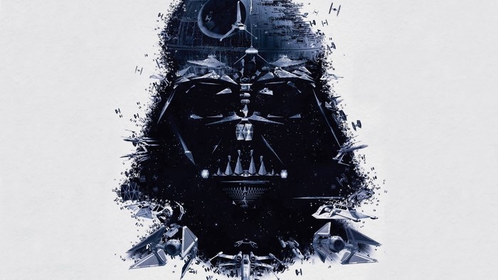 Darth Vader from Star Wars Space Collage
