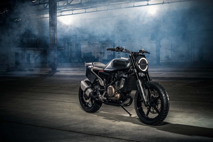 2018 Husqvarna Svartpilen 701 motorcycle in warehouse