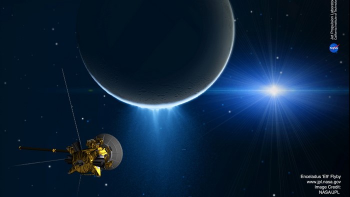 Enceladus E9 Flyby by NASA's Cassini Spacecraft