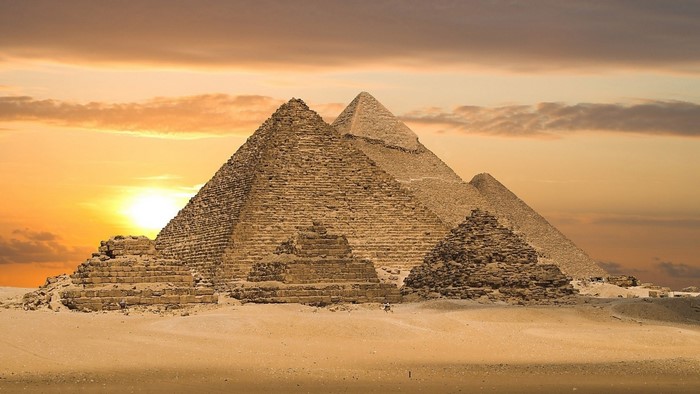 Egypt Pyramids at Sunset