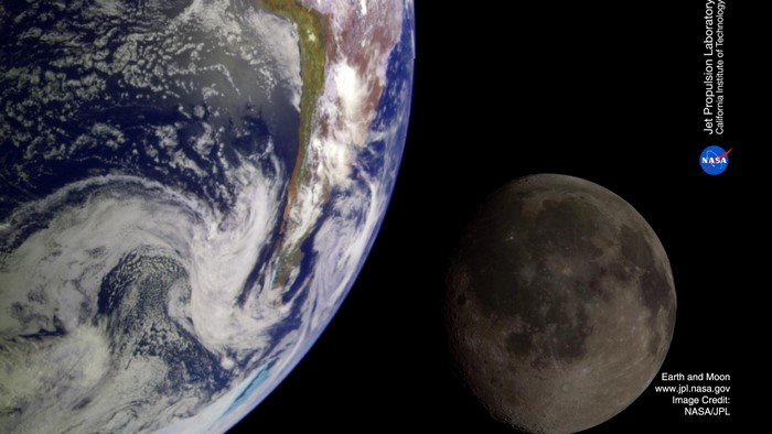 Earth and Moon from Space