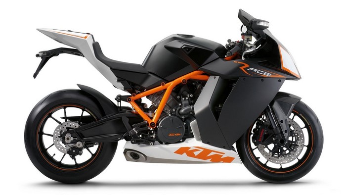 Orange and Black KTM RC8 Motorcycle