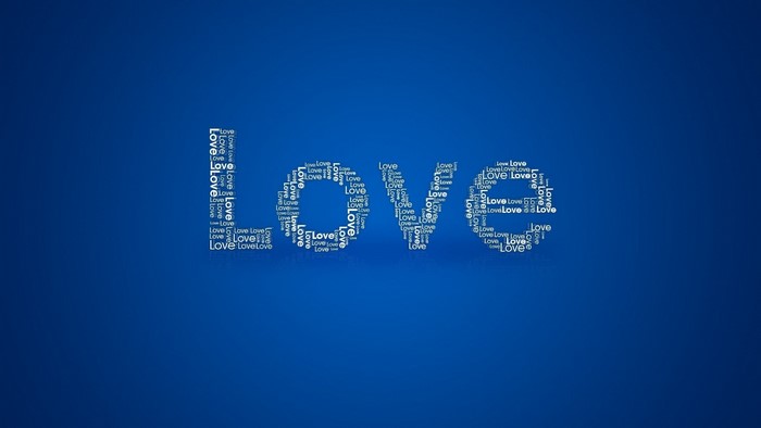 Love word art typography