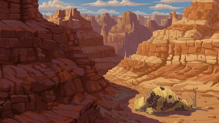 Desert Canyon Landscape Artwork