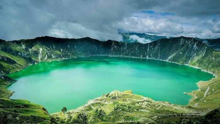 Caldera Lake in Ecuador