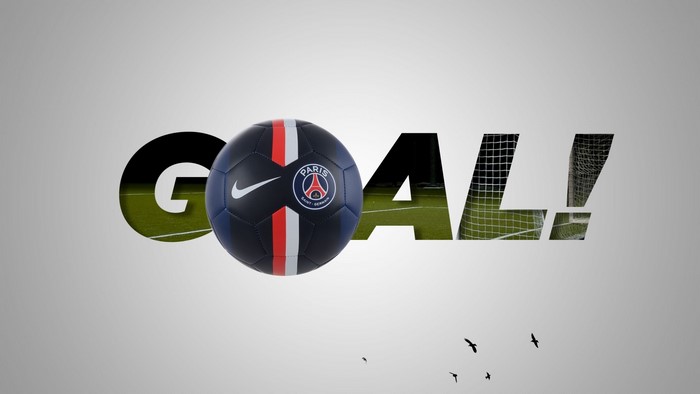 Goal! Paris Saint-Germain soccer ball
