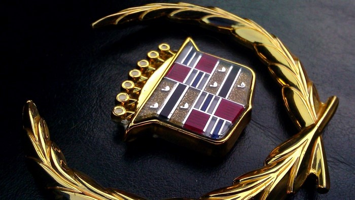 Cadillac Emblem with Gold Laurel Wreath