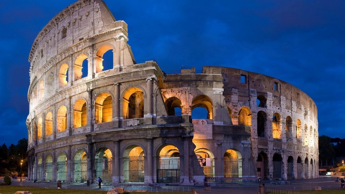 Colosseum in Rome at Dusk