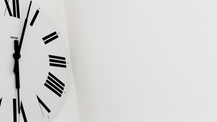 Alessi clock with Roman numerals