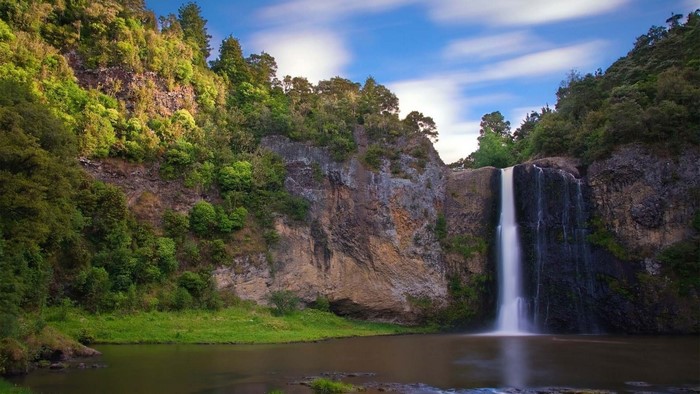 Beautiful Waterfall in a Forest