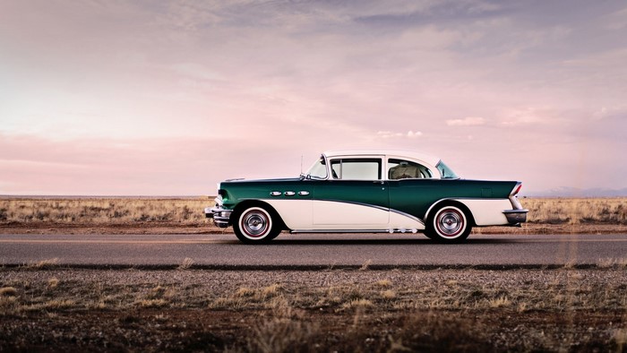 1956 Buick Classic Car on a Road