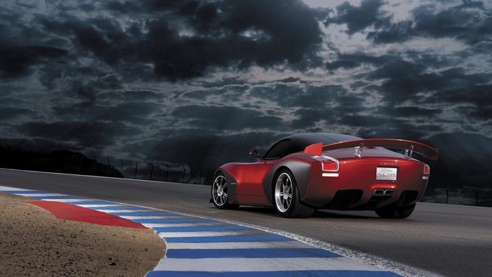 Devon GTX sports car on a race track