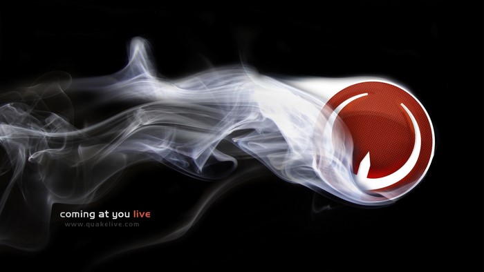 Quake Live logo with smoke