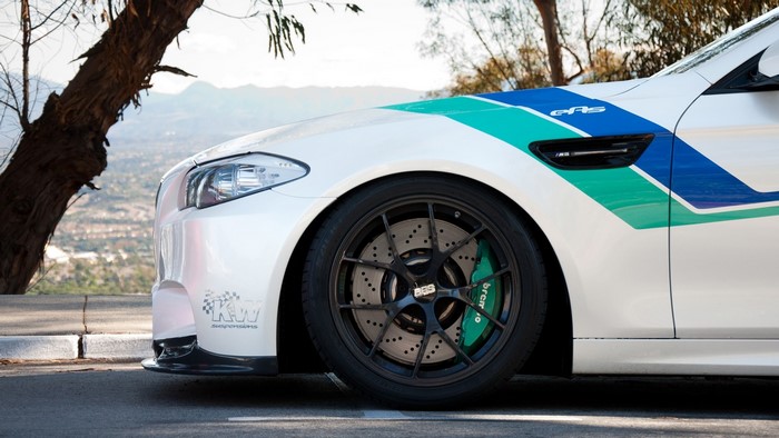 White BMW M5 F10 with BBS Wheels