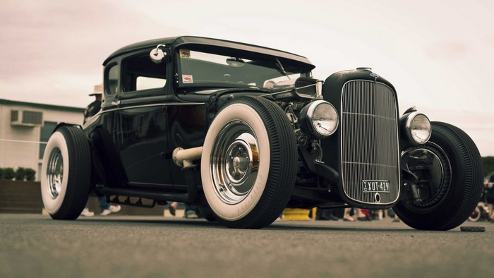 Black Classic Hot Rod Car