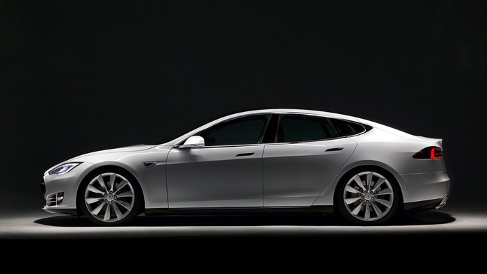 White Tesla Model S