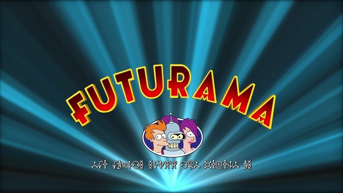 Futurama logo with alien language