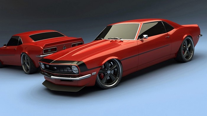 Red Chevrolet Camaro SS cars