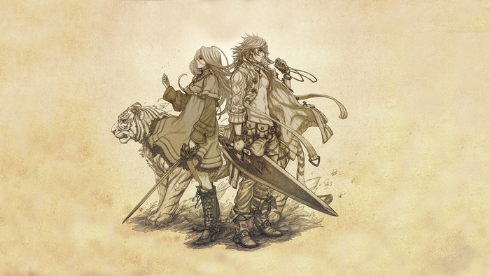 The Last Story characters with a tiger