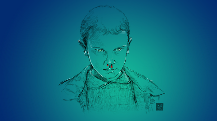 Eleven from Stranger Things Artwork 4K