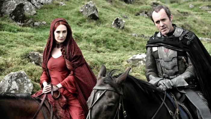 Melisandre and Stannis Baratheon from Game of Thrones