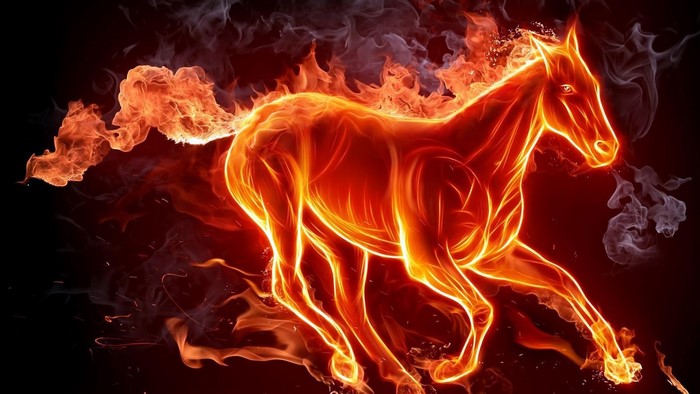 Horse made of fire