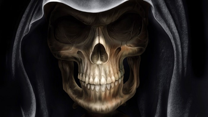 Demon Skull in a Hood
