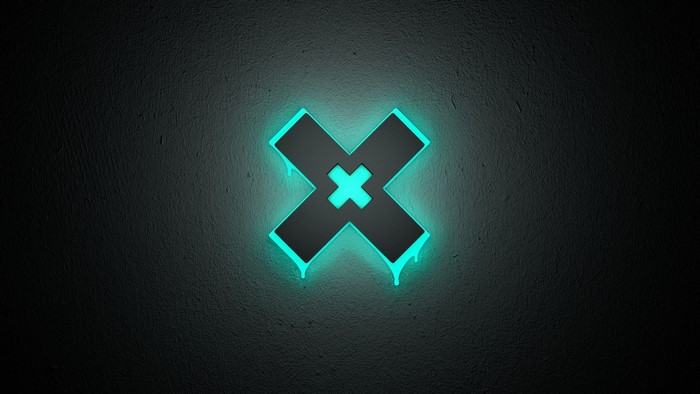 Neon X Logo Abstract