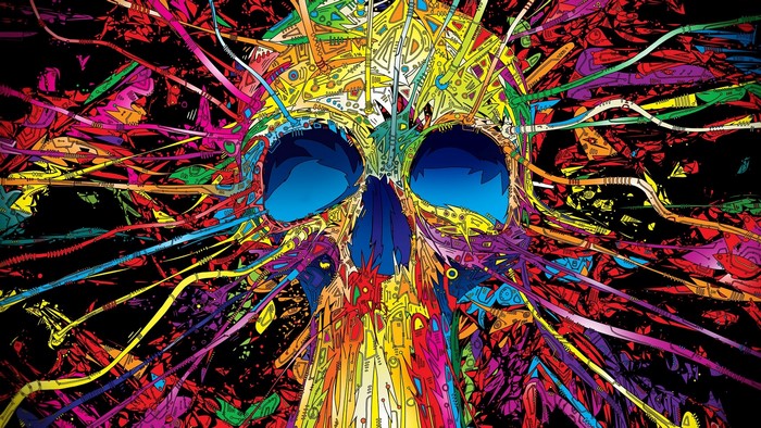 Colorful Abstract Skull Art