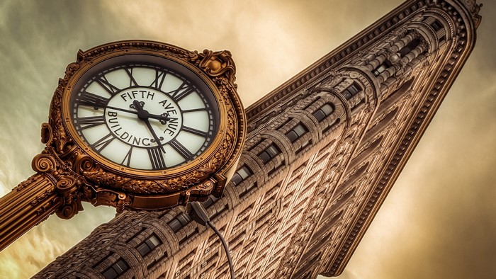 Flatiron Building and Fifth Avenue Building Clock